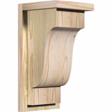 Ekena Millwork Newport Rough Sawn Corbel w/Backplate, Douglas Fir, 8"W x 8"D x 16"H COR08X08X16NEW01RDF